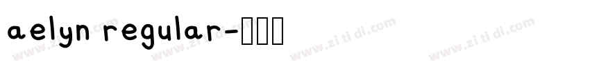 aelyn regular字体转换